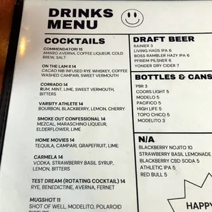 Good drink options