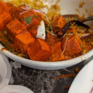 Paneer 65 biryani