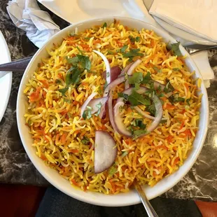 Goat Biryani, very tasty and spicy.