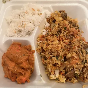 Chicken Tikka Masala and Lamb Biryani