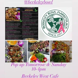 Pop up at Berkeley West Cafe