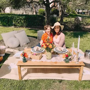 Picnic set up at McConnell Estates