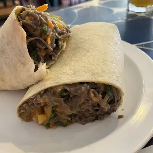 Soba noodle salad does not work great as a wrap.