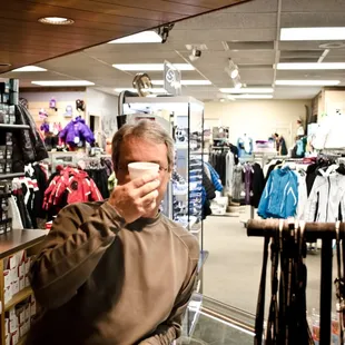 coffee and cider every morning during the winter season