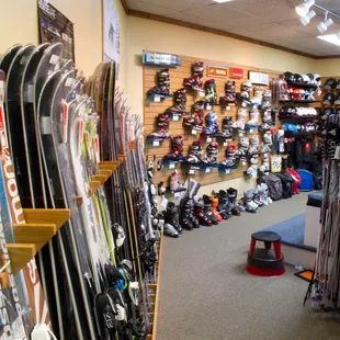 the ski and boots room during winter sports season