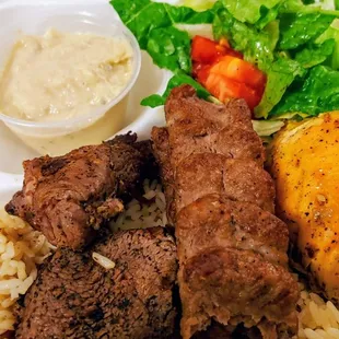 Delicious food from the combo plate. The lula kebab and the baba ghanouj were the best.