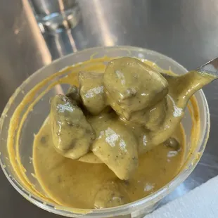 Lamb Korma with delicious, tender meat.  Sauce made with tomato (why?) instead of classic Punjabi recipe.