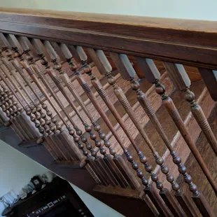 More views of custom made stair spindles