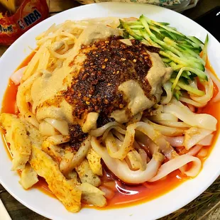 ** Six Alley Sesame Cold Skin Noodles**  
   *Handmade cold noodles with wheat gluten, cucumber, and mung bean sprouts.*