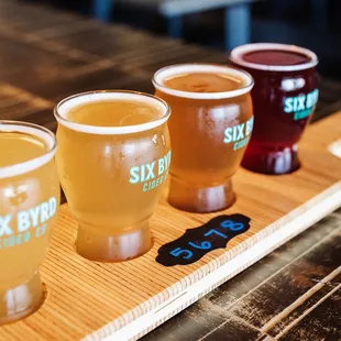 four different types of cider