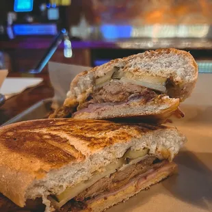 a ham and cheese sandwich