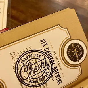 Pub passport!