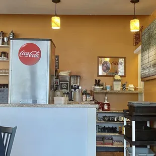 Coca Cola mirror and soda dispenser