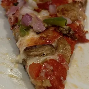 Slice of Americana pizza.