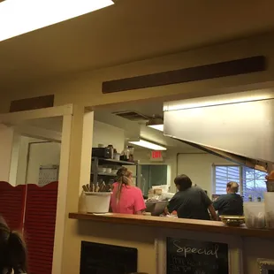 customers in the kitchen