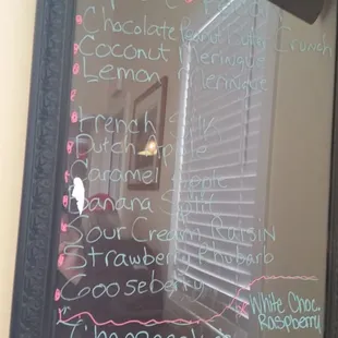 Check out this list of pies, we each had one, both really good.