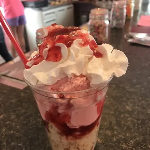 strawberries and whipped cream