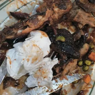 The charred/burnt ribs