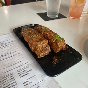 Battered and fried ribs