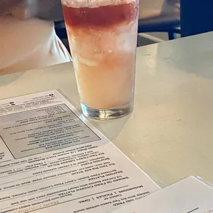 One of the bartender&apos;s specially made drinks