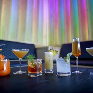 a variety of cocktails