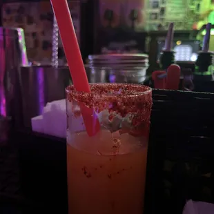 a bloody drink in a bar