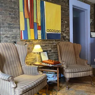 two chairs and a table