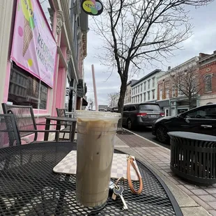 Blue cotton candy and marshmallow latte! So delicious