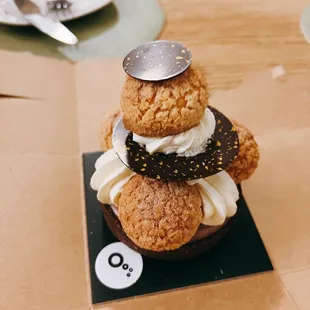 Churro Cream Puff Chocolate Tart