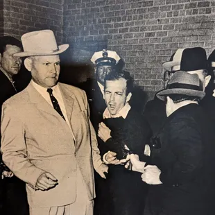 Jack Ruby shooting and Killing Lee Harvey Oswald in the basement of the Dallas Police Department