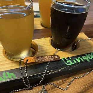 Beer flight with a TagABrew