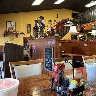 the interior of the restaurant