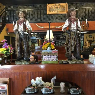 Entrance to sixth street steakhouse,  love the western theme.