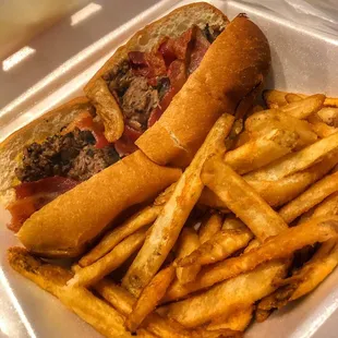 Steak n no cheese.. homemade honey mustard made this delicious!