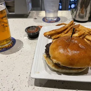 Burger and beer