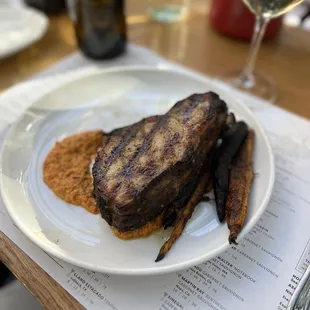 Really tasty pork chop!  Everyone wanted a bite!