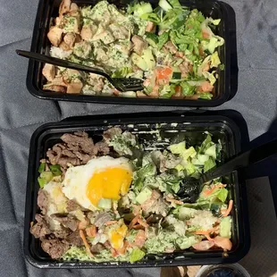 1/2 rice bowls/ 1/2 salad bowls