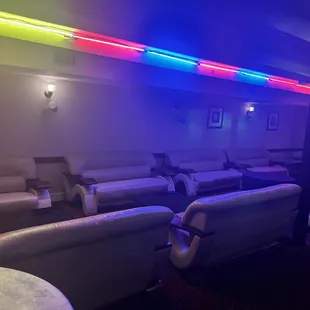 VIP section with the Price Busters leather