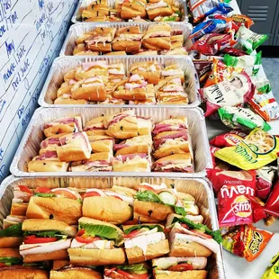 Lunch sandwich catering