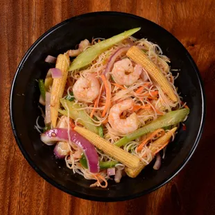 Shrimp with Rice noodles