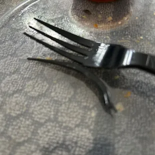 Fork broke trying to stick a piece of broccoli