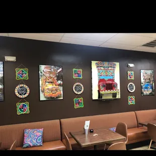 Wall art by the owners.