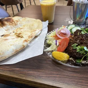 Tandoori Naan Bread and Peshawari Chapli Kebab