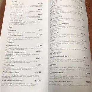 Other part of the menu.