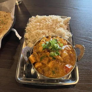 Paneer Karahi (I added potatoes and mushrooms)