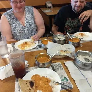 Enjoying our Indian cuisine