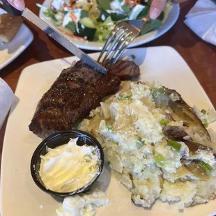 Steak with baked potato