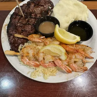 Steak &amp; Grilled Shrimp Skewers