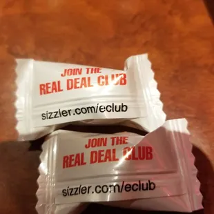 the mints are always a great bonus