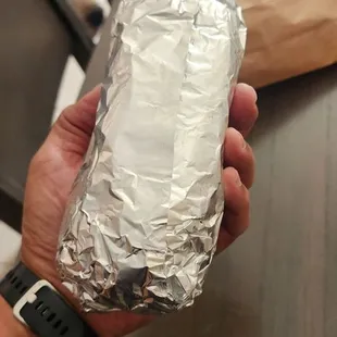 Chicken Burrito. Nice and heavy!